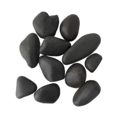 Polished black pebbles 20-40mm, 1kg