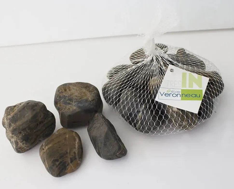 Polished tiger pebbles 20-40mm, 1kg