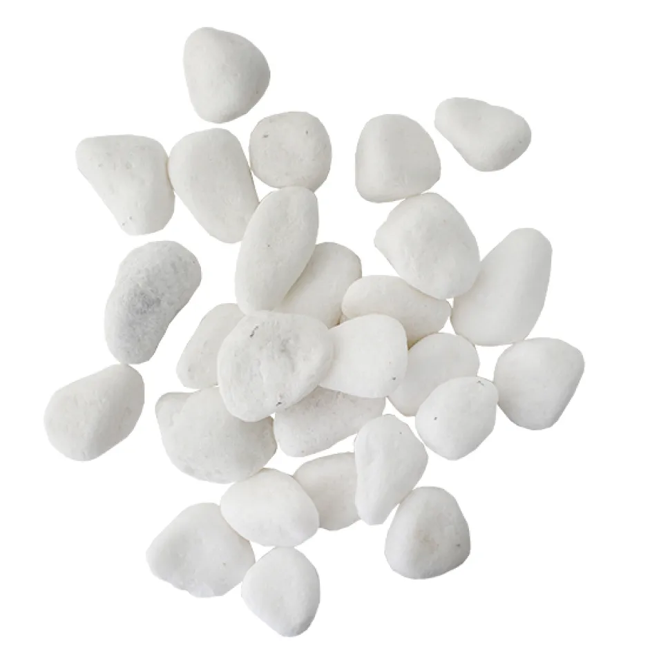 Polished white pebbles 20-40mm, 10kg