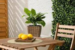 Polyrattan square planter
