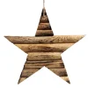 Poplar wood star ornament, 12"