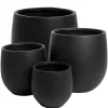 Porous finish black pot