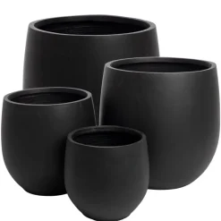 Porous finish black pot