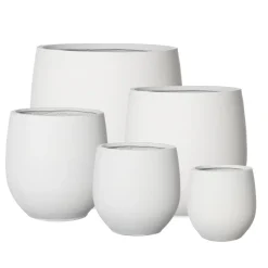 Porous finish white pot