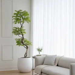 Porous finish white pot