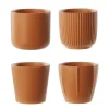 Pot en plastique couleur terracotta, 7 x 7,25″