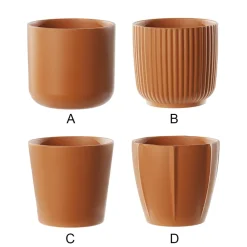 Pot en plastique couleur terracotta, 7 x 7,25″