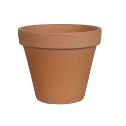 Pot en terre cuite orangée, 8 x 9,5″