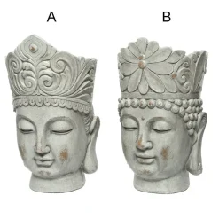 Pot tête de bouddha extérieur, 14 x 9&Prime;