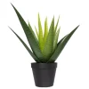 Potted artificial plant, aloe vera, 13″
