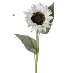 Real touch artificial white sunflower, 24