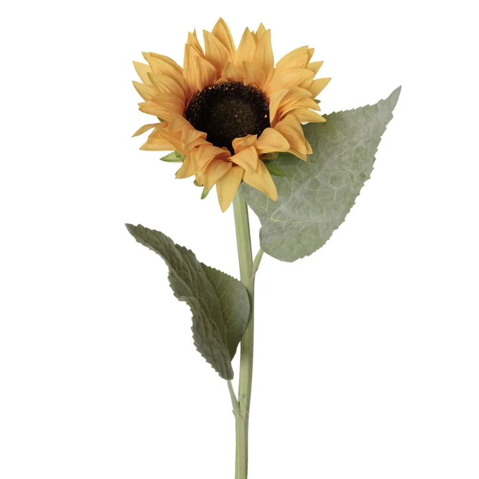 Real touch artificial yellow sunflower, 24"