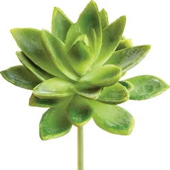 Real-touch artificial green aeonium stem, 5"