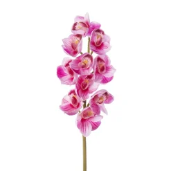 Real-touch artificial pink cymbidium orchid, 23″