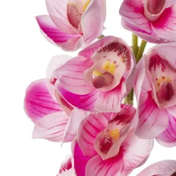 Real-touch artificial pink cymbidium orchid, 23″