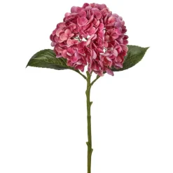 Real-touch artificial pink hydrangea flower, 18,5"