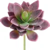 Real-touch artificial purple aeonium stem, 5"