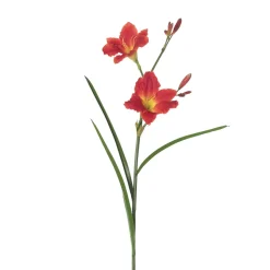 Real-touch artificial red hemerocallis, 30″
