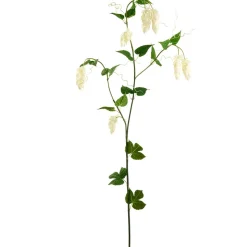 Real-touch artificial tall cream hops flower branch, 69"