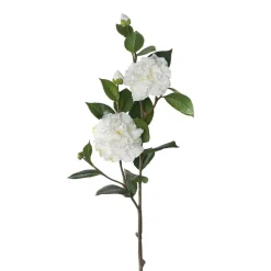 Real-touch artificial white camellia flower, 36″