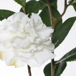 Real-touch artificial white camellia flower, 36″