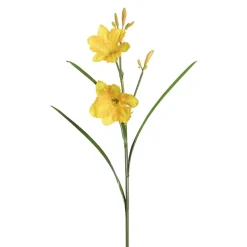 Real-touch artificial yellow hemerocallis, 30″