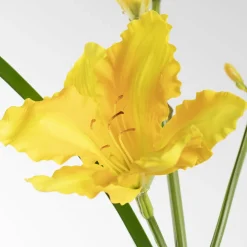 Real-touch artificial yellow hemerocallis, 30″