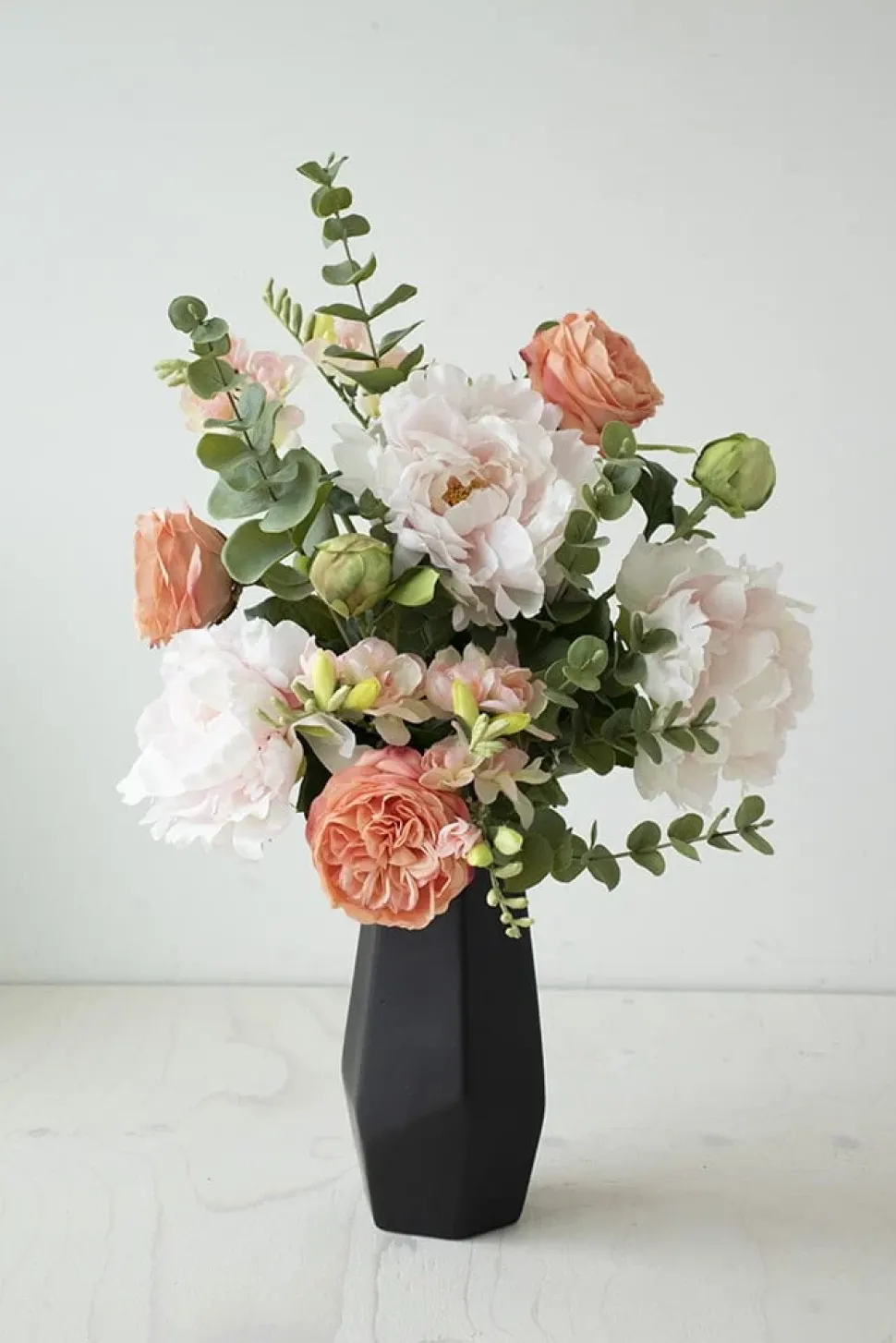 Real-touch atificial coral rose, 22″