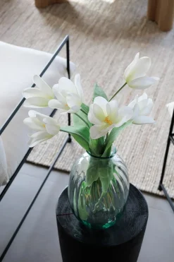 Real-touch white dutch tulip artificial flower, 28″