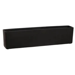 Rectangular black fibercement pot, 3 x 19"