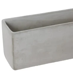 Rectangular grey fibercement pot, 3 x 19