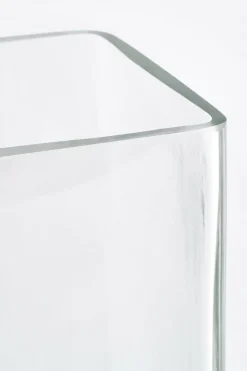 Rectangular horizontal glass vase, 8 x 12"