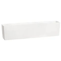Rectangular white fibercement pot, 3 x 19"