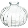Recycled glass round bud vase, 3,5"