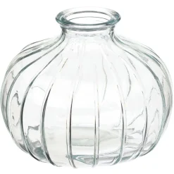 Recycled glass round bud vase, 3,5"