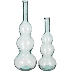 Recycled glass spiral flower vase