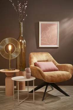 Recycled ochre glass bottle vase