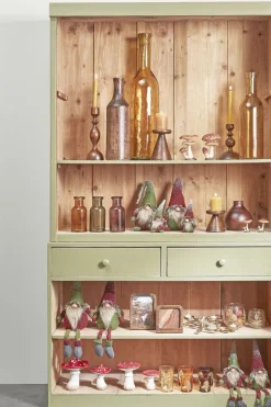 Recycled ochre glass bottle vase