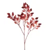 Red artificial laurel spray, 36″