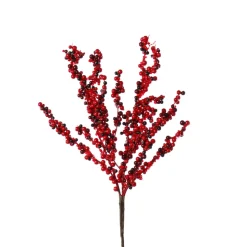 Red berry cluster stem, 14″