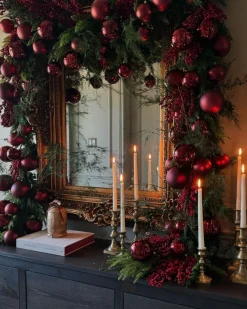 Red berry cluster stem, 14″