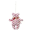 Red polkadots teddy bear ornament 5,5″