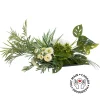 Renonculus and foliage table centerpiece