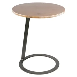 Round End Table 21.5 x 18″