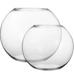 Round glass vase