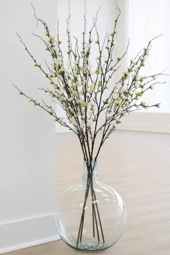 Round recycled glass bottle vase
