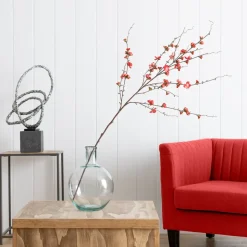 Round recycled glass bottle vase