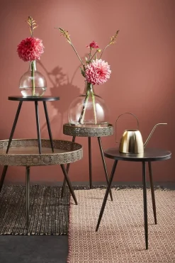 Round recycled glass bottle vase