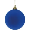 Royal blue velvet effect ornament, 6"