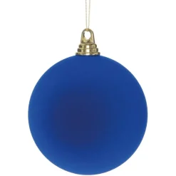 Royal blue velvet effect ornament, 6"